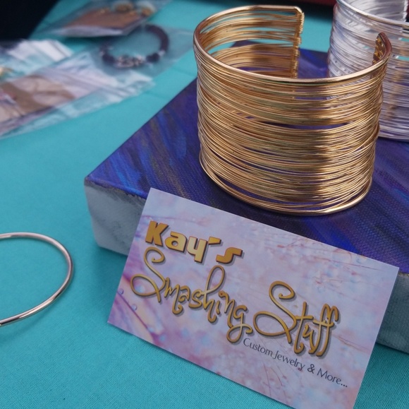 Jewelry - Adjustable Gold Wire Bangle Cuff Bracelet